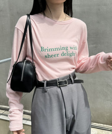 シアーロゴロングTシャツ
