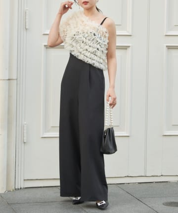 OUTLET(アウトレット) 【Chico】結婚式/ドレス/チュールボレロ付コンビネゾン