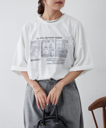 Remind me and forever(リマインドミーアンドフォーエバー) 【nao】転写チュニックTシャツ