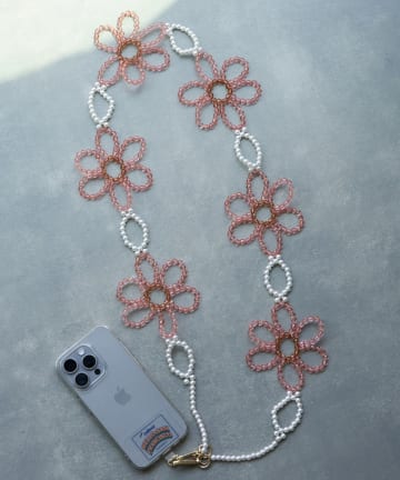 CIAOPANIC TYPY(チャオパニックティピー) 【待望の新作登場！】【HELLO.SANFRANCISCO】BIGフラワービーズスマホショルダー