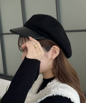 prose verse(プロズヴェール) レザーコンビキャスケット