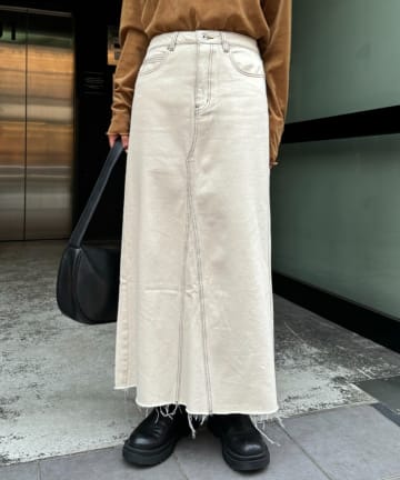 ブリーチオフ加工デニムスカート