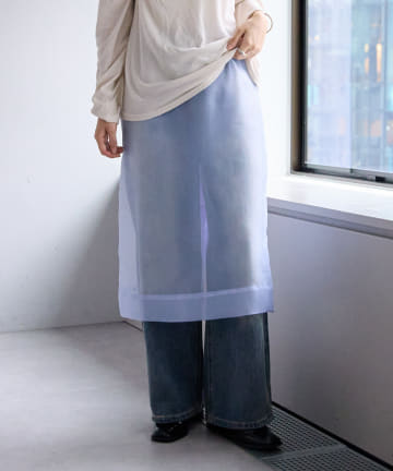 カラー巻きスカート