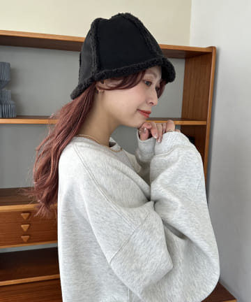 OUTLET(アウトレット) 【Discoat】ムートン風チューリップハット