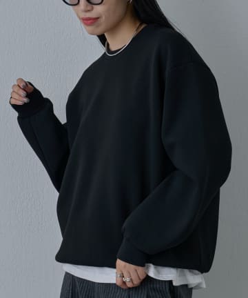 抗ピル加工ダンボールクルーネック