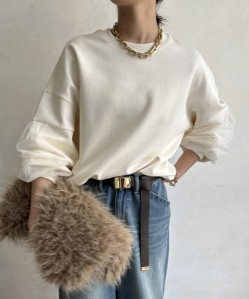 【WEB限定】チュールレイヤードプルオーバー