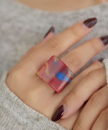 ear PAPILLONNER(イア パピヨネ) 【ABITMOR(アビットモア)】RED TIE DYE RING/リング