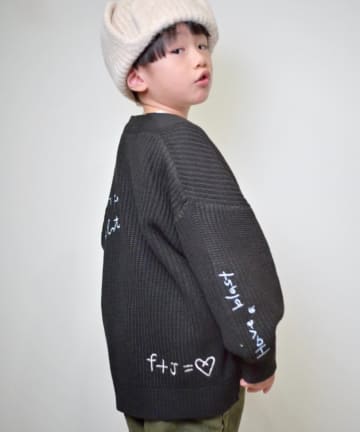 CIAOPANIC TYPY(チャオパニックティピー) 【KIDS】ポイント刺繍ニットカーデ