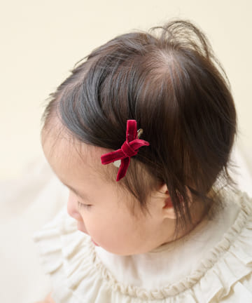 BIRTHDAY BAR(バースデイバー) KIDS HAIR PIN　ベロアリボン