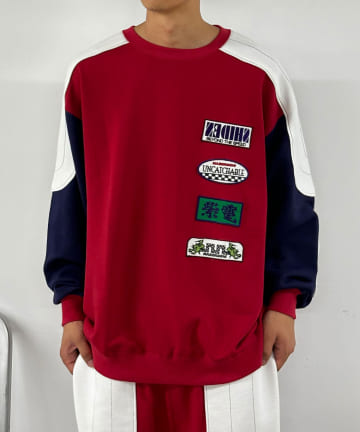 【SHIDEN/紫電】MOTOR CYCLE SWEAT SHIRT - C/PE PILE JERSEY