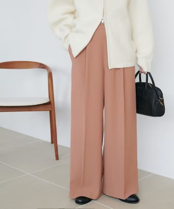 DISCOAT(ディスコート) 【＠yuyukekelife・＠yuko_416監修】欲張り2タックワイドパンツ