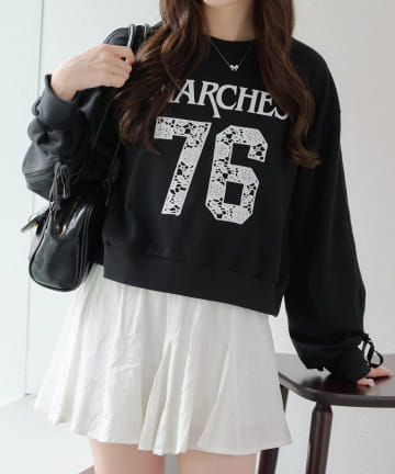 【MARCHES】ラインリボンスウェット