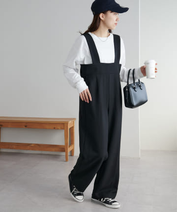 【WEB限定】ハイウエストサロペット