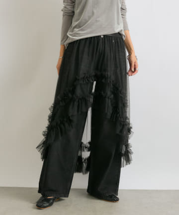 OUTLET(アウトレット) 【RIVE DROITE】アシメチュールレイヤードスカート