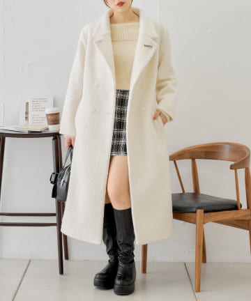 【SALON by Chico】Chicoキラキラピン付きロングコート