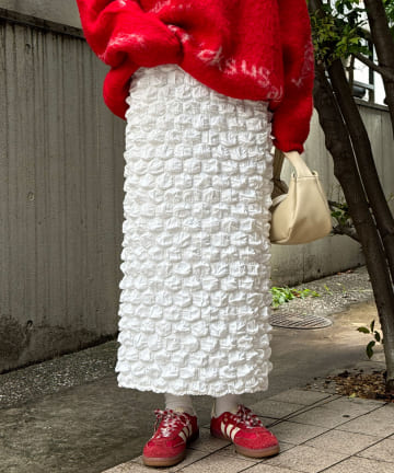 OUTLET(アウトレット) 【Ciaopanic】ぽこぽこシャーリングIラインスカート