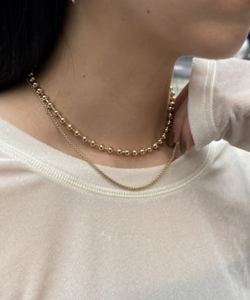 CAPRICIEUX LE'MAGE(カプリシュレマージュ) 〈GOLDY/ゴールディ〉2SETミックスチェーンネックレス
