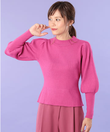 【Omekashi】袖パフニット