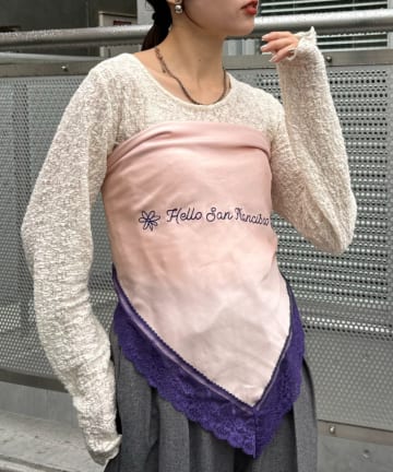【HELLO.SANFRANCISCO】刺繍レーススカーフ