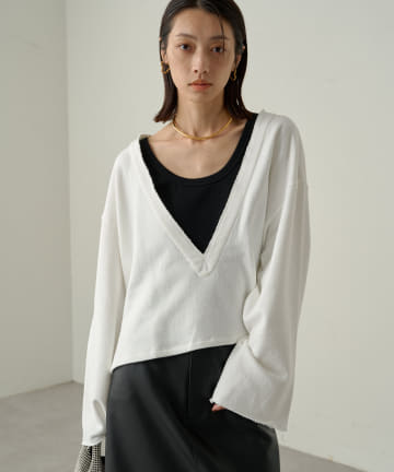 OUTLET(アウトレット) 【Loungedress】スウェットVプルオーバー