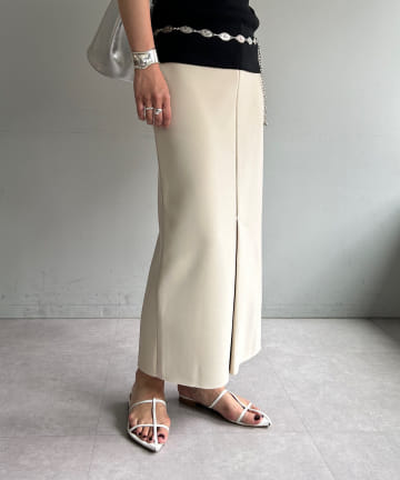 OUTLET(アウトレット) 【SHENERY】ベンツスリットジョーゼットタイトスカート