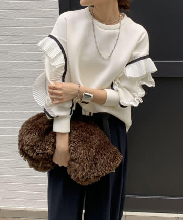 【WEB限定】プリーツスリーブダンボールトップス