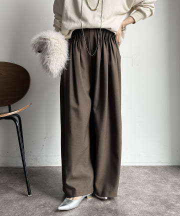 【WEB限定】ピンタックワイドパンツ