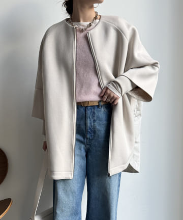 【WEB限定】ダンボールニット切替ダウンコート