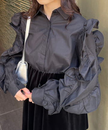 【GHOSPELL】Melissa Ruffled Shirt