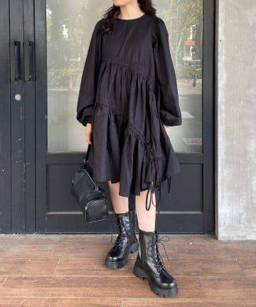 【GHOSPELL】Noor Ruched Mini Dress