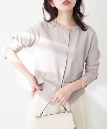 NICE CLAUP / OLIVE des OLIVE OUTLET(ナイスクラップ  / オリーブ デ オリーブ アウトレット) 【natural couture】プチプラ金釦ベーシックカーデ