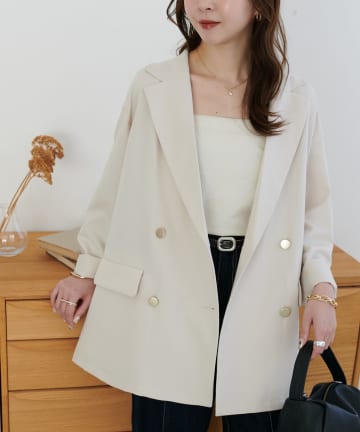 DISCOAT(ディスコート) 【新色追加!/オンオフ使える◎】テーラードジャケット《WEB限定》