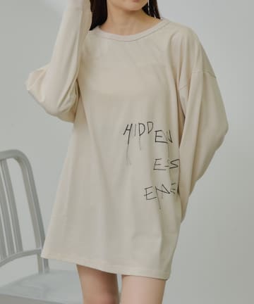 OUTLET(アウトレット) 【RAY CASSIN】刺繍ルーズロンTシャツ