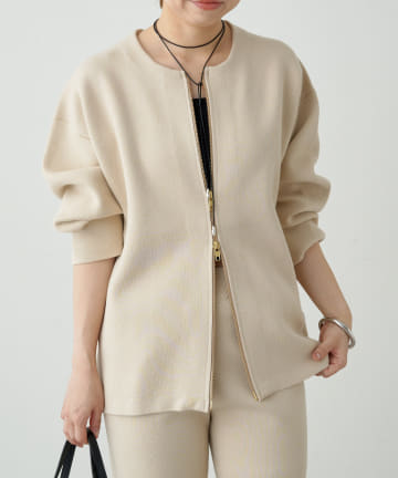 OUTLET(アウトレット) 【Loungedress】スウェットライクブルゾン