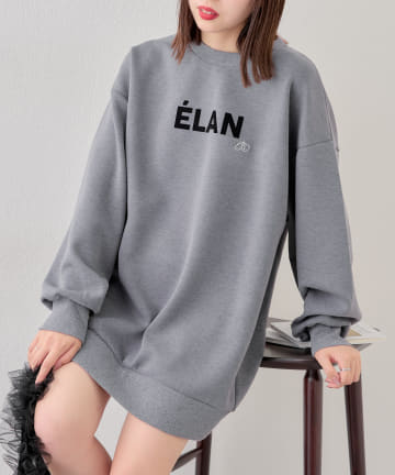 OUTLET(アウトレット) 【Chico】ダンボールフロッキーロゴスウェット