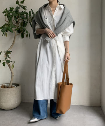 【WEB限定】カシュクール2WAYシャツワンピース
