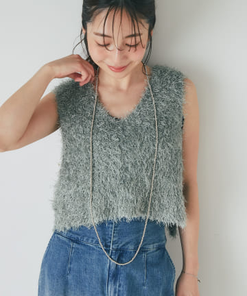La boutique BonBon(ラブティックボンボン) 【今年顔】ふわふわニットベスト