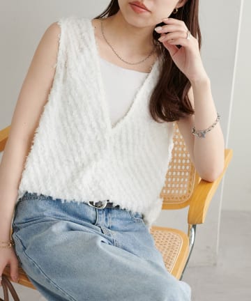 【WEB限定】前後2WAYフリンジベスト