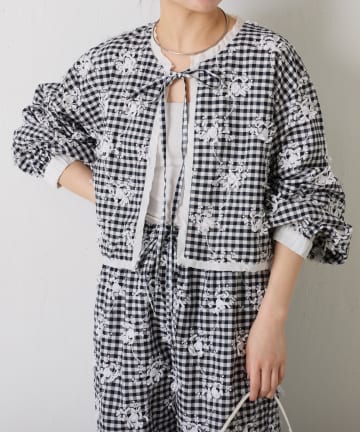 【crinkle crinkle crinkle】3Dエンブロイダリーボレロ