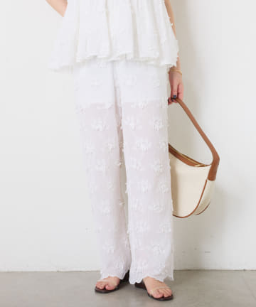 【crinkle crinkle crinkle】3Dエンブロイダリーパンツ