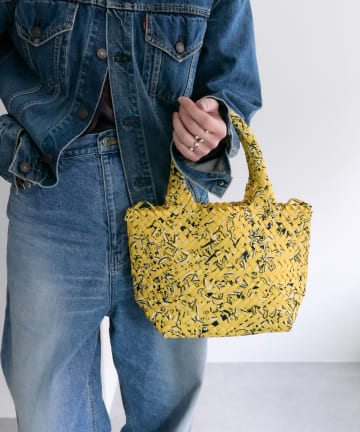 ear PAPILLONNER(イア パピヨネ) 【FEEL AND TASTE（フィールアンドテイスト）】weaving minibucket Nylon/ミニバケットバッグ