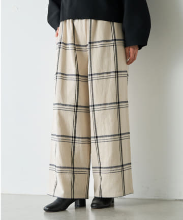 BEARDSLEY(ビアズリー) ワッフルチェックウエストリブパンツ