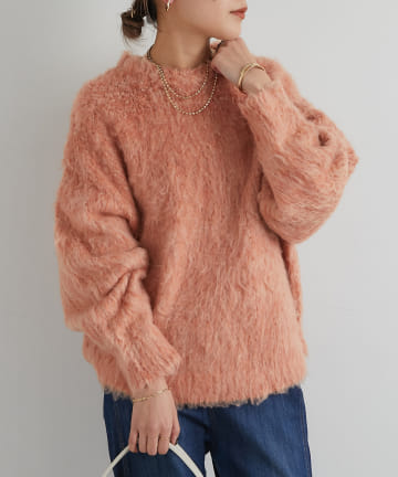 起毛加工ニットプルオーバー