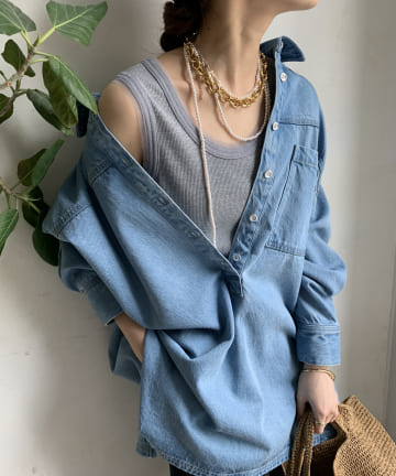 DOUDOU(ドゥドゥ) ラメリブチュールタンク