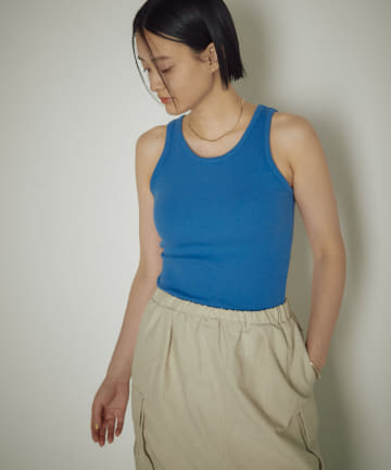 earthy_(アーシー) BASICリブタンクトップ