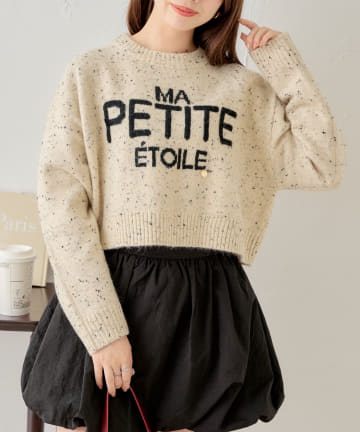 OUTLET(アウトレット) 【Chico】ネップルーズロゴニット