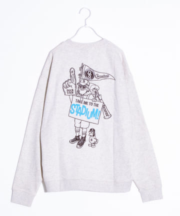 FREDY & GLOSTER(フレディ アンド グロスター) 【Duckster】バックプリント 裏毛クルーネックスウェット(ヒッチハイク）