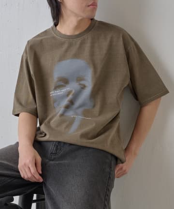 ピグメント加工レディプリントTシャツ