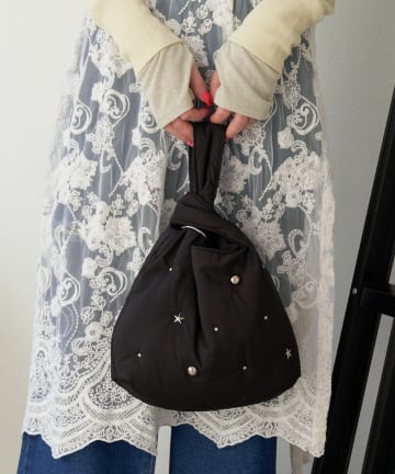 CIAOPANIC TYPY(チャオパニックティピー) 【プチプラ】スタッズ付きパッファーミニハンドルBAG