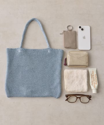 BIRTHDAY BAR(バースデイバー) 【cache cache カシュカシュ】ラメ糸編みトート